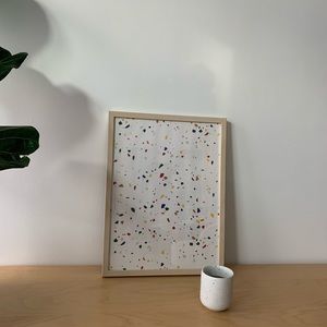 terrazzo art illustration framed